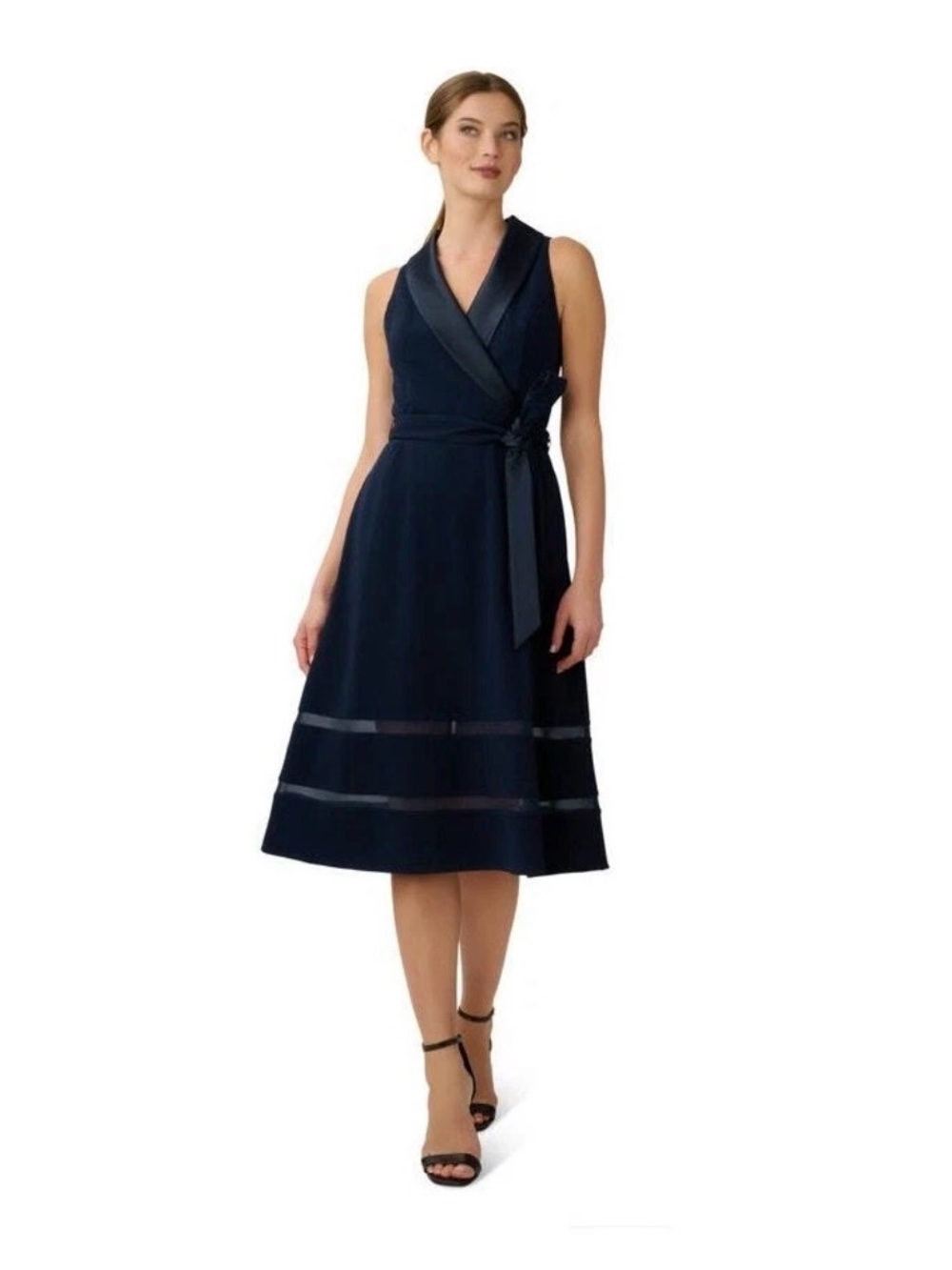Adrianna Papell Knit Crepe Midi Dress
